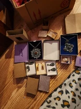 Stanhome Zodiac Pendant Mark Heister Pewter Rustic  Stone Lot Of 7 Rare Vintage 