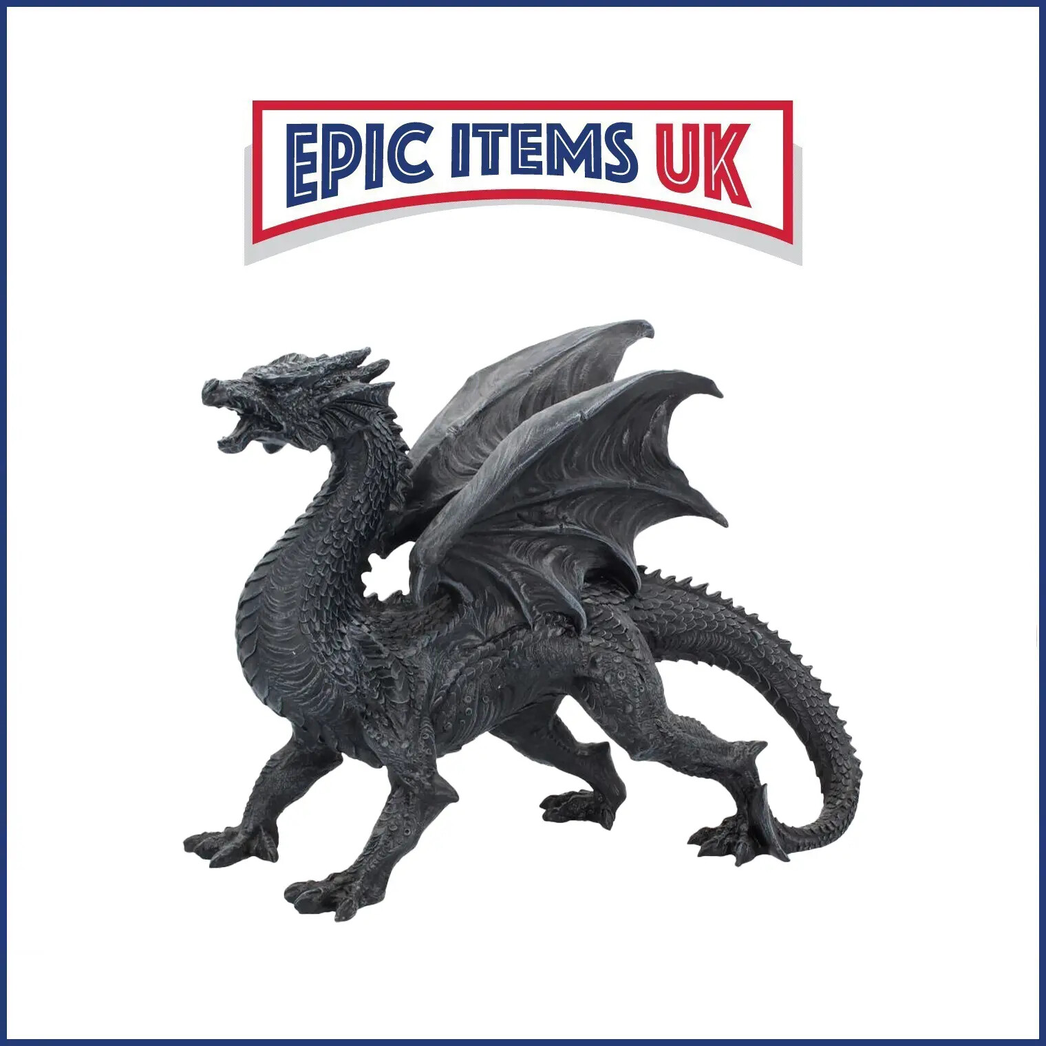 Nemesis Now Obsidian Dragon Watcher 31cm - IN STOCK