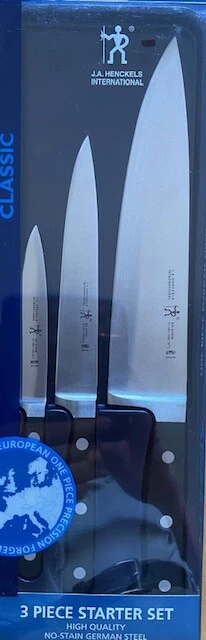 J.A.HENCKEL INTERNATIONAL CLASSIC 3pc CHEF'S KNIFE 8" 6" 4" NEW IN PACK