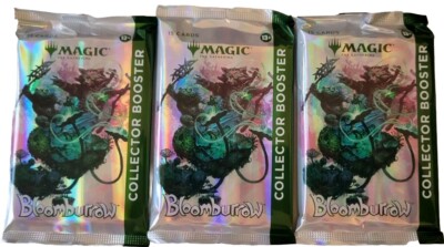 3 (three) Magic the Gathering MTG Bloomburrow Collector Booster Packs