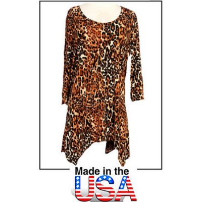Tunics Tops - Leopard Print - Brown  - ATP-TT8706