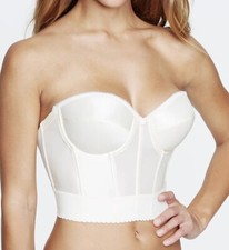 Dominique IVORY Noemi Strapless Lowback Longline Bra, US 34D;UK 34D, NWOT
