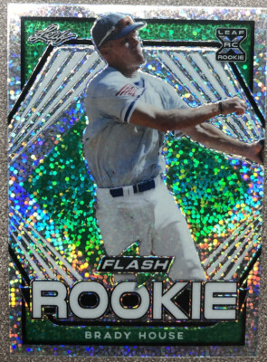 2021 LEAF FLASH GREEN BRADY HOUSE ROOKIE XRC - Limited Edition # ed 23/25