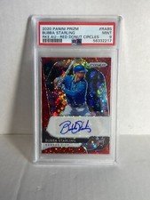 2020 PRIZM BUBBA STARLING /15 Auto RC Red Donut Cirles Quick Pitch  PSA 9