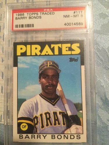 BARRY BONDS Rookie Card 1986 Topps Traded#11T PSA 8🔥🔥 | eBay