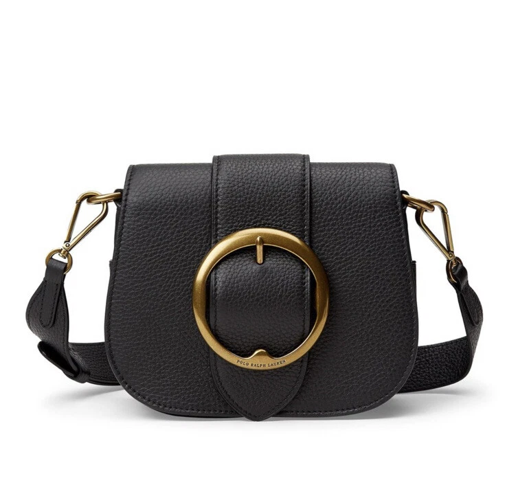 Lauren ralph lauren shop pebbled leather crossbody bag