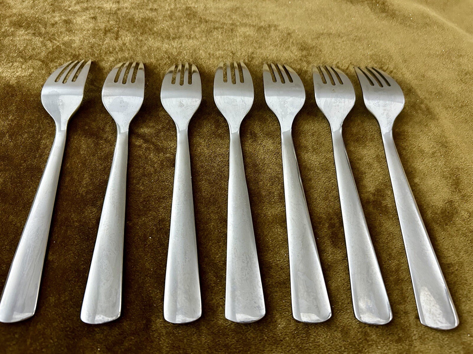Set Of 7 Gourmet Settings DIVA Stainless Salad Forks
