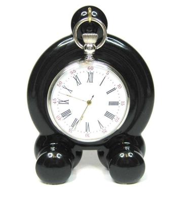 Art Deco WEISS Keramik, Porzellan Taschenuhr Ständer Halter Ausstellungsständer (2 Farben