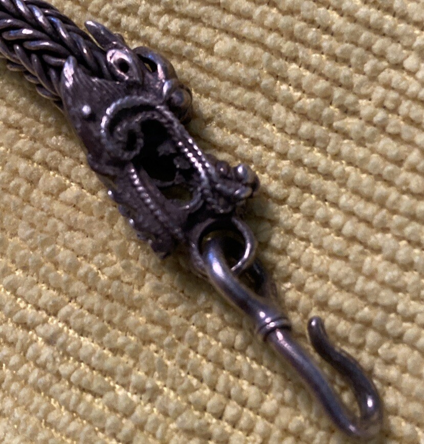 Solid 925 Fine Silver Bracelet Animals Dragon Sna… - image 9