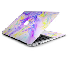 Skin Wrap for Macbook Air 11 inch Pastel Marble resin pink purple swirls
