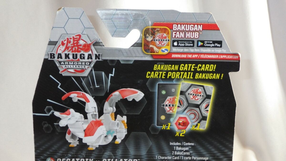 Bakugan Armored Alliance PEGATRIX x GILLATOR Fusion Gate Trainer * White  Dragon