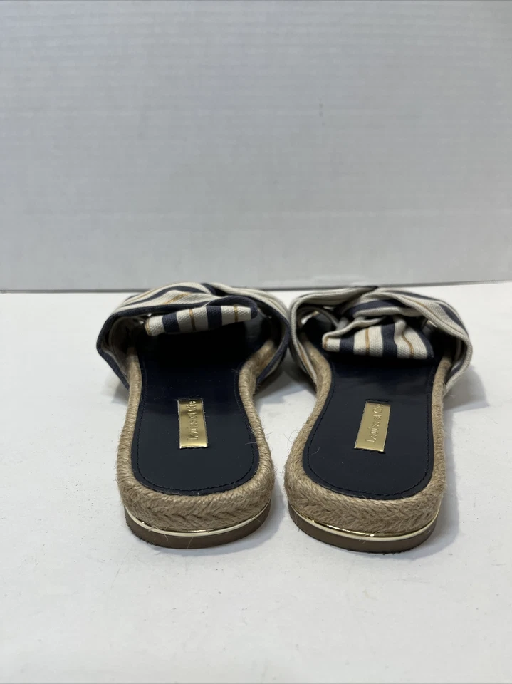 Sandalia LOUISE ET CIE Mujer Camille Espandrille Lazo Deslizable Natural/Azul Luna 8.5M Foto 3 de 4