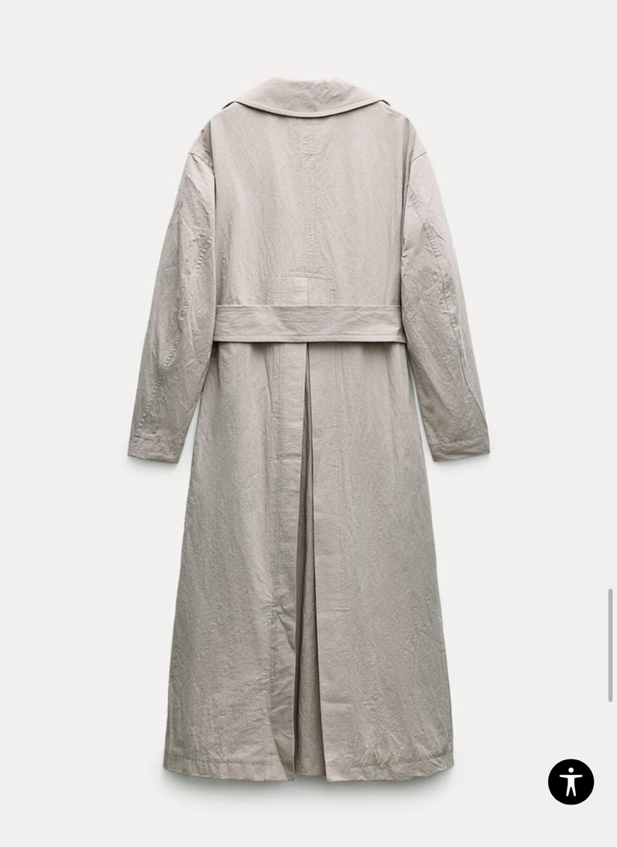 Zara ZW Collection Oversized Double Breasted Trenchcoat Size M RRP