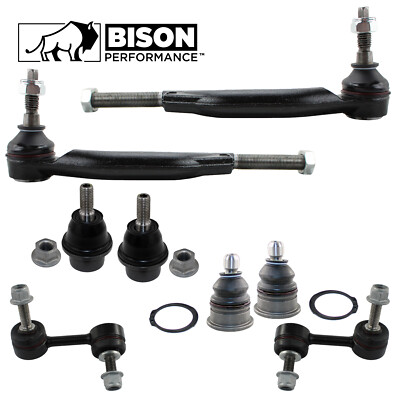 Bison Performance 8pc Front Tie Rod Ends Sway Bars Ball Joints Kit For Chevy GMC
