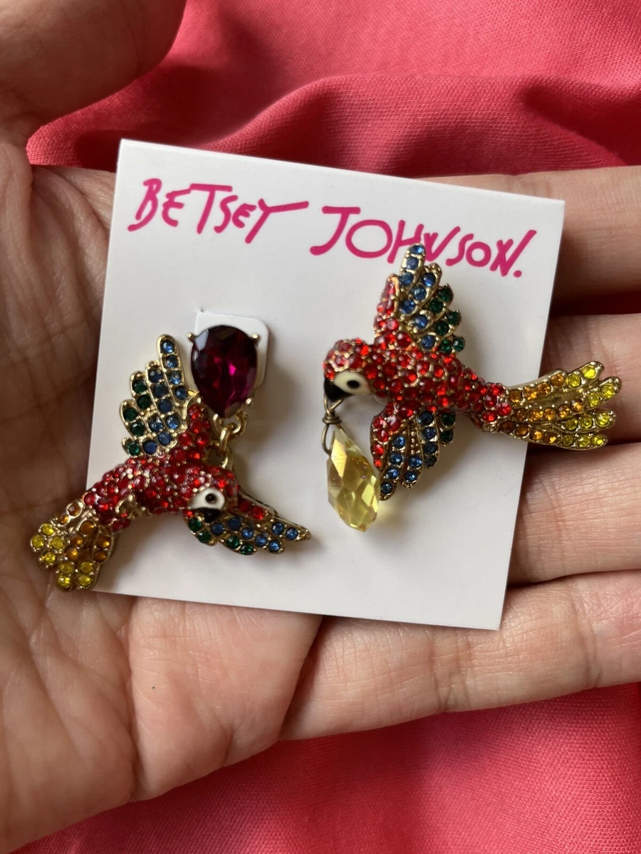 Betsey johnson parrot earrings clearance