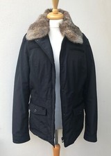 Geox Respira W2421f Breathable Jacket W/ Detachable Fur Collar - Black - 14/16