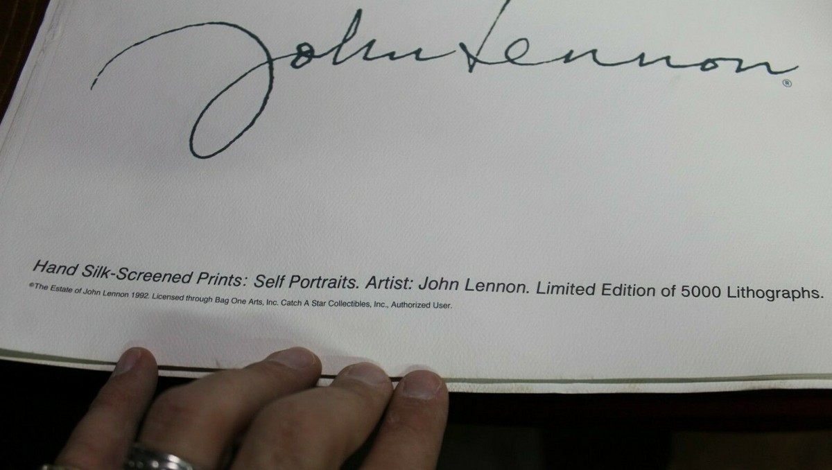 1992 Imagine Self-Portrait John Lennon Hand Silk-Screen