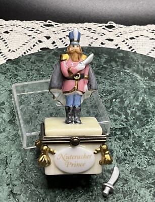 PHB Porcelain Hinged Trinket Box *The Nutcracker Prince* Sword Trinket-3 -NoBox
