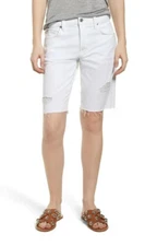 NWT 7 For All Mankind High-waist Straight Bermuda Short Size 24 D14