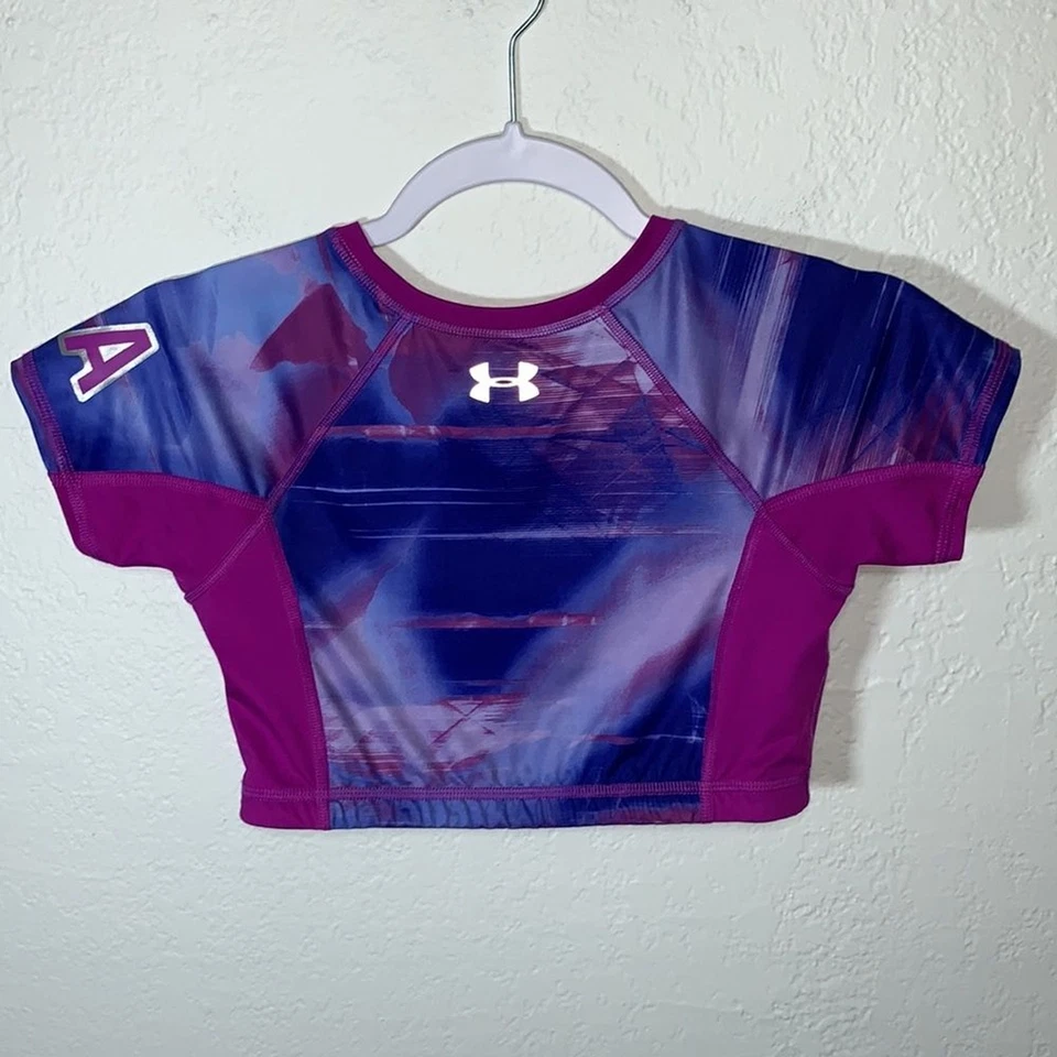 Under Armour Heatgear Fitted UPF 30 Two Piece Swim Suit Size Girls 12 - Image 3 of 4