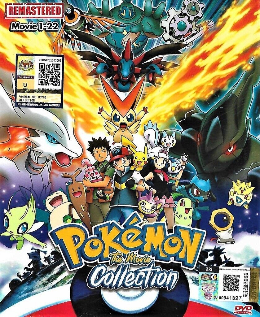 DVD ANIME POKEMON MOVIE COLLECTION 26 IN 1 ENGLISH SUBTITLE REGION ALL