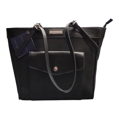 Adrienne Vittadini Black Tote Bag with Front Pocket Adrienne Vittadini Nylon Tote Bags for Women for sale | eBay main image 4