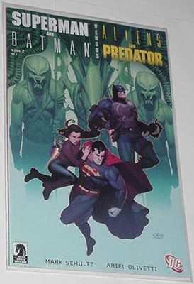 Superman Batman vs Aliens Predator 2 Crossover NM Mark Schultz Ariel Olivetti x