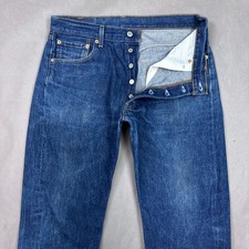 Vintage Levis 501 Jeans Men 32x30 Blue Y2K Denim Pants Faded Distress Tag34x33