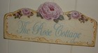 Hand Painted Wooden Sign   The Rose Cottage  Pink Roses — photo 5