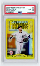 2023 Topps Finest Flashbacks #192 Rare Derek Jeter Yankees Refractor PSA 10