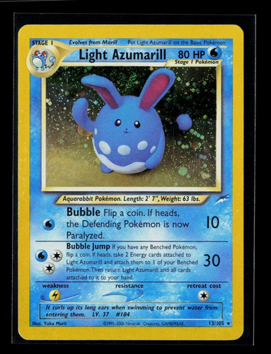 Pokemon 2002 Neo Destiny Light Azumarill #13/105