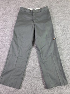 Dickies Loose Fit Work Pants Mens 36x32 Gray Straight Leg Workwear