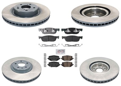 Front & Rear Disc Brake Rotors Ceramic Brake Pads Fits 2022-2024 Acura MDX 3.5L