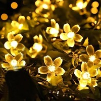 6M 40 LED WarmweißE KirschblüTen-Lichterkette, Usb/Batterie, Innen &Amp; AußEn