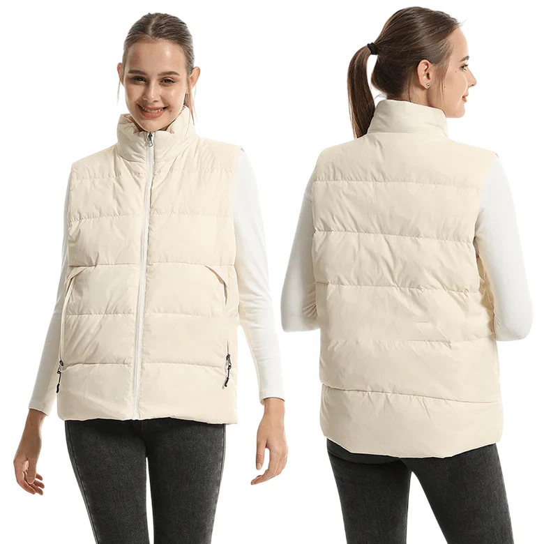 “White Duck Down Heated Gilet – Lightweight USB Heated Vest for Winter”