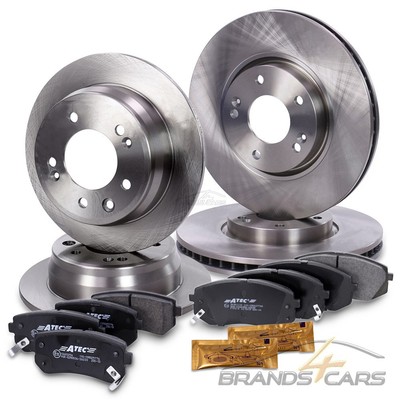 ATEC BREMSSCHEIBEN + BREMSBELÄGE VORNE + HINTEN FÜR HYUNDAI IX-35 KIA SPORTAGE