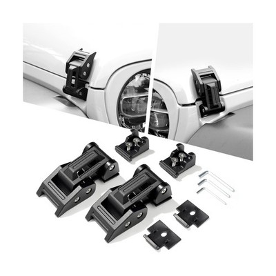 Seven Sparta Hood Latches Aluminum Hood Catch Compatible with Jeep Wrangler J...