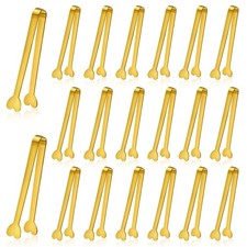 20-Packs Mini Serving Tongs, Stainless Steel Small Appetizers Tongs, Metal Ki...