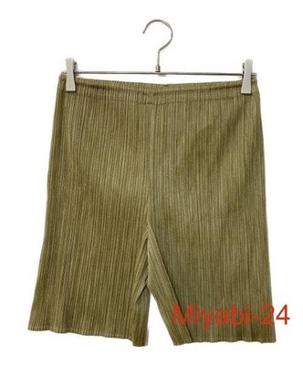 Pleats Please Brown Polyester Pleated Shorts L Women's Used Japan
