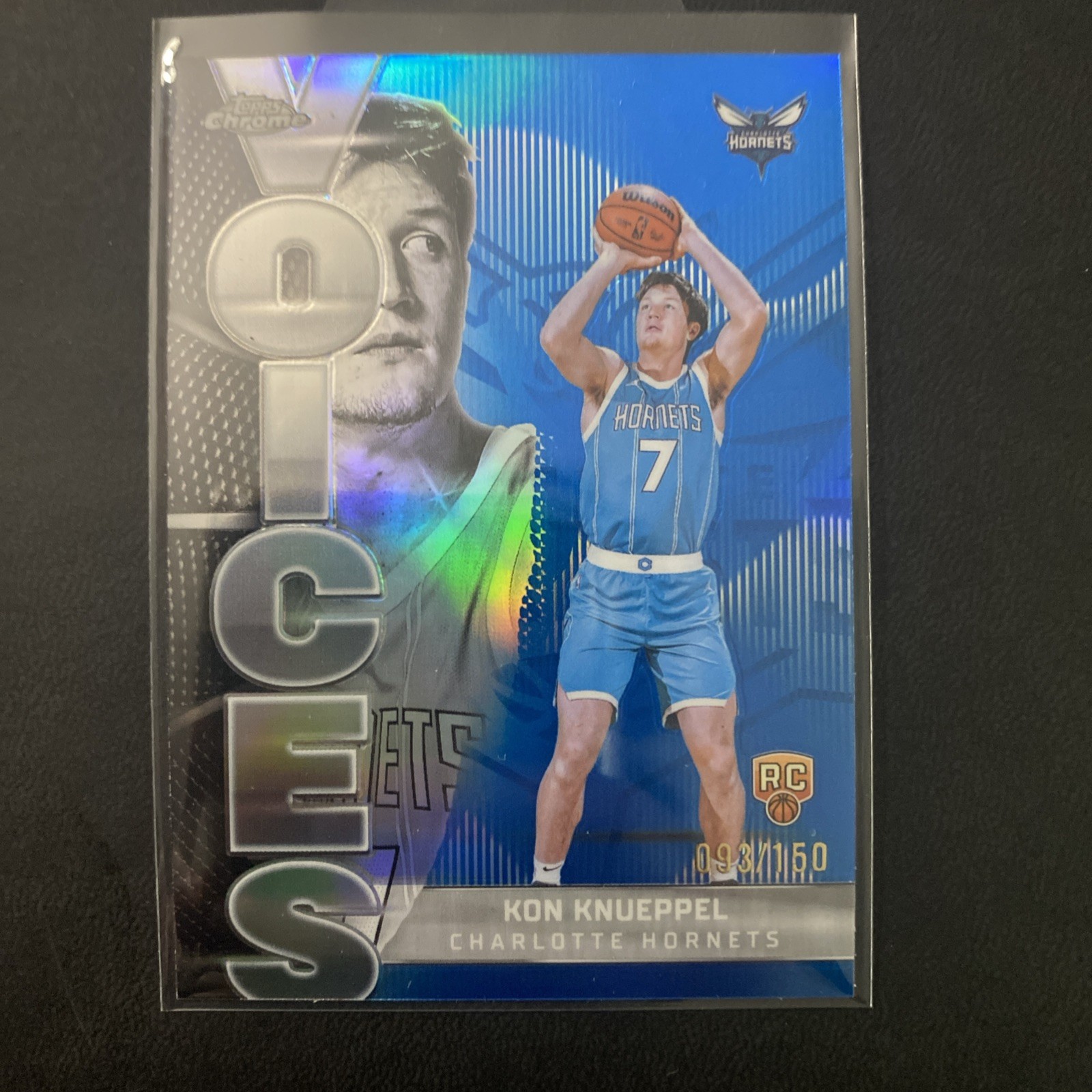 2025-26 Topps Chrome - Voices Kon Knueppel #VS-9 Blue Refractor /150 (RC)