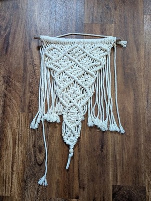 Handmade Macrame wall hanging wall tapestry Boho rustic wall decor With Branch