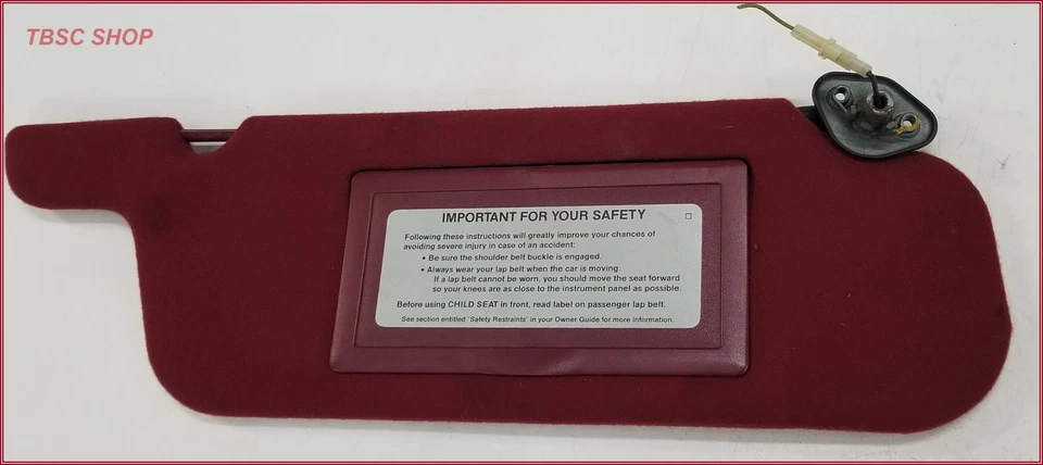 Комплект солнцезащитных козырьков 1989-1993 Thunderbird Cougar с красной подсветкой класс A - Изображение 4 из 4