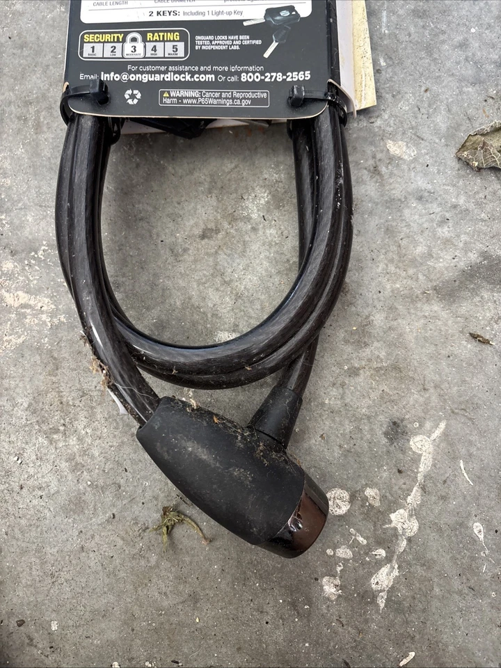 Cabo de bloqueio OnGuard One Mean Lock 6’ chave reta. Cabo de 12 mm com chaves de iluminação - Imagem 4 de 4