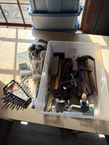 Lot Of Tools - Husky, Craftsman, Mallet, Hammer, Wire Cutters, Drill Bits Td31