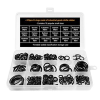 Gvolatee 225 Stk Dichtungsringe Set Schwarz, 18 GrößEn O-Ring Sortiment, Gummi U