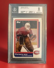 1986-87 Topps Patrick Roy #53 Rookie card Graded BGS 8 Montreal canadiens HOF