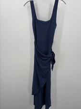 Pre-Owned Quince Navy Size Medium Hi-Low Sleeveless Dress