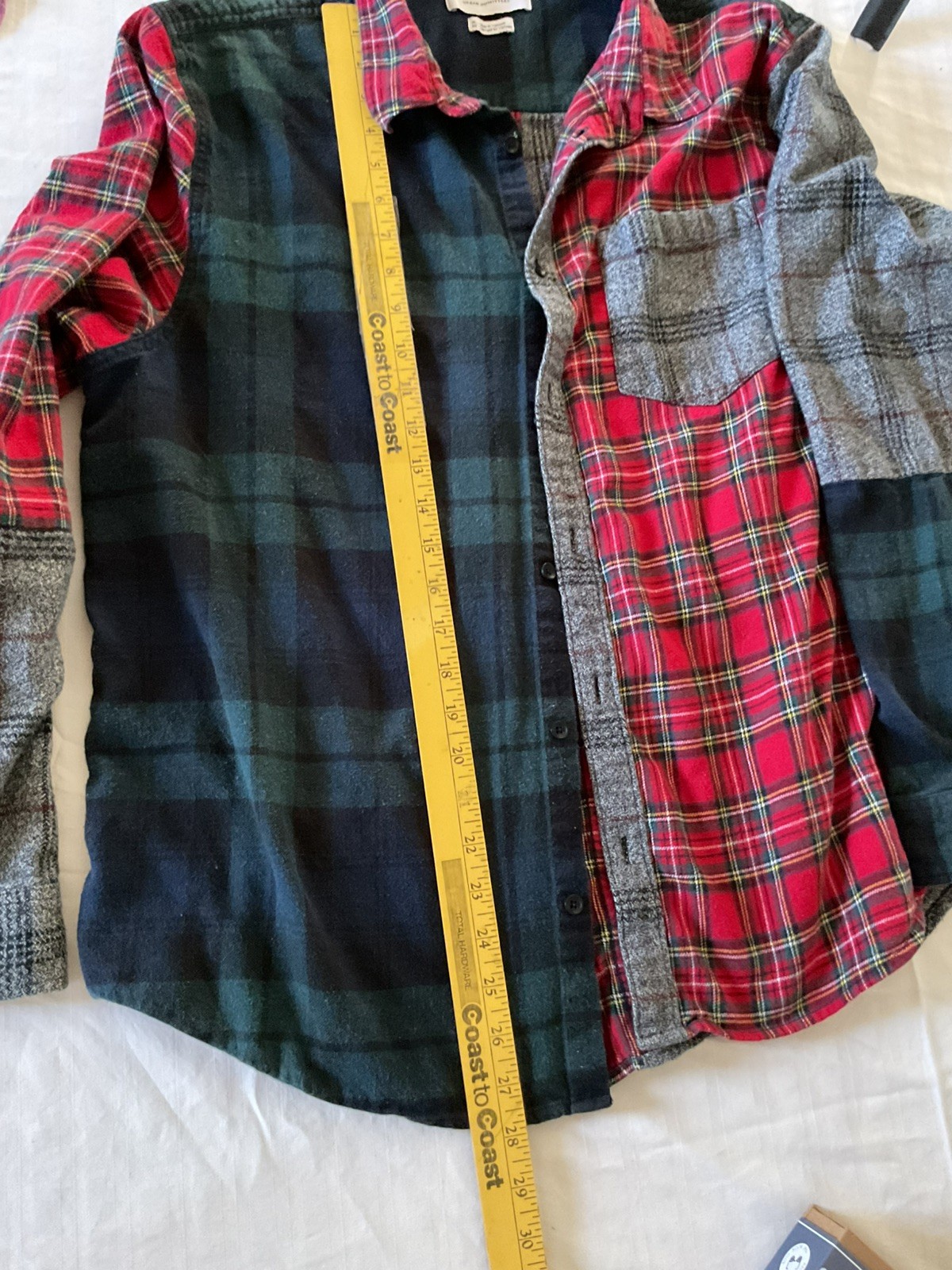 Urban Outfitters Flannel Patchwork Button Up Shir… - image 3