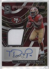 2022 Spectra Aspiring Hyper Prizm 39/60 Tyrion Davis-Price Patch Auto 0xi8