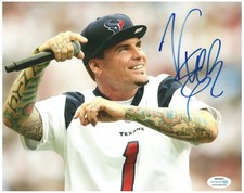 Vanilla Ice Signed Autographed 8x10 Live Rap Texans Shirt Photo